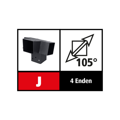 Suki Steckverbinder Verlngerung 105 Grad, 4 Enden - 71mm