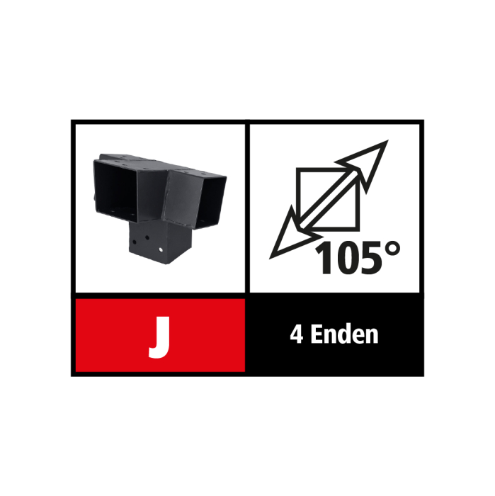 Suki Steckverbinder Verlngerung 105 Grad, 4 Enden - 71mm