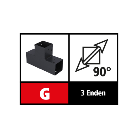 Suki Steckverbinder Verlngerung 90 Grad, 3 Enden - 71mm