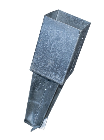 Bodenh&uuml;lse verzinkt zum Einbetonieren 91x91x350mm